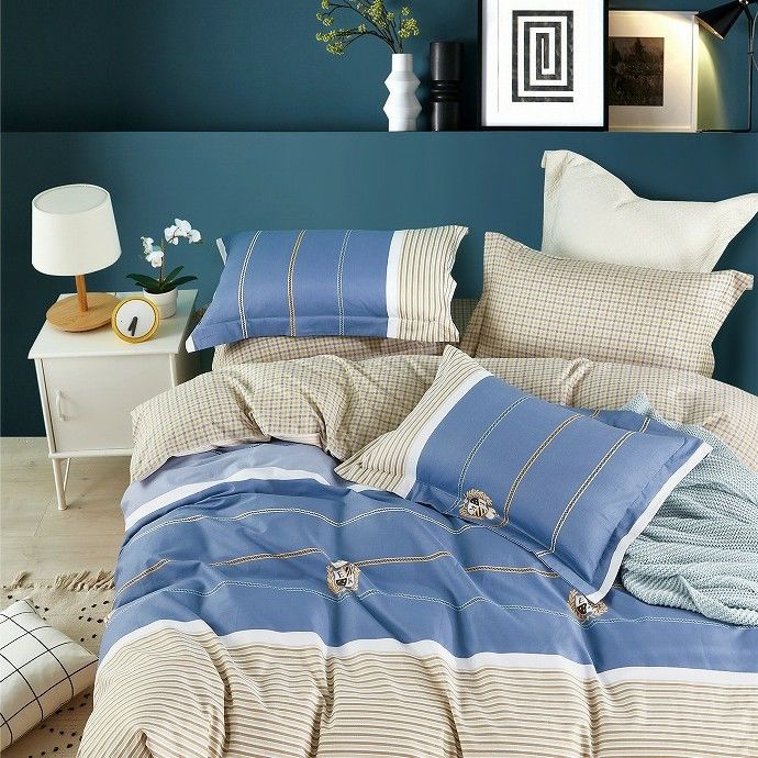 la couverture 100% bon marché de couette imprimée par literie de drap de coton place l'ensemble adapté aux besoins du client d'édredon d'édredon d'ensemble de literie de draps de lit