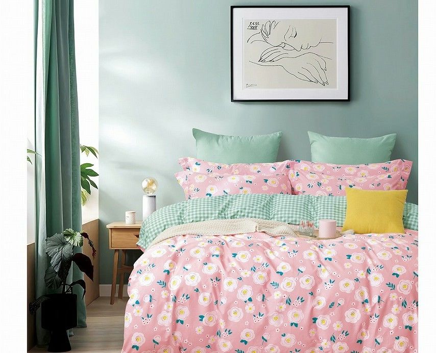 La couette florale du coton 200TC couvrent le tirage en couleurs multi