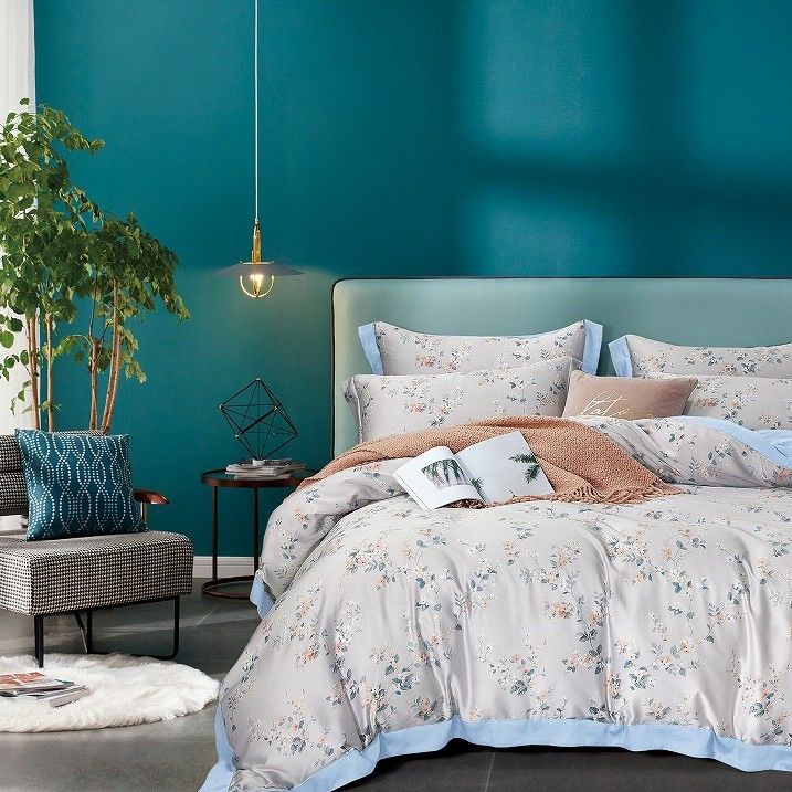 60s Ring Spun Luxury Tencel Bedding place le drap 100% de couverture de couette de draps de Tencel
