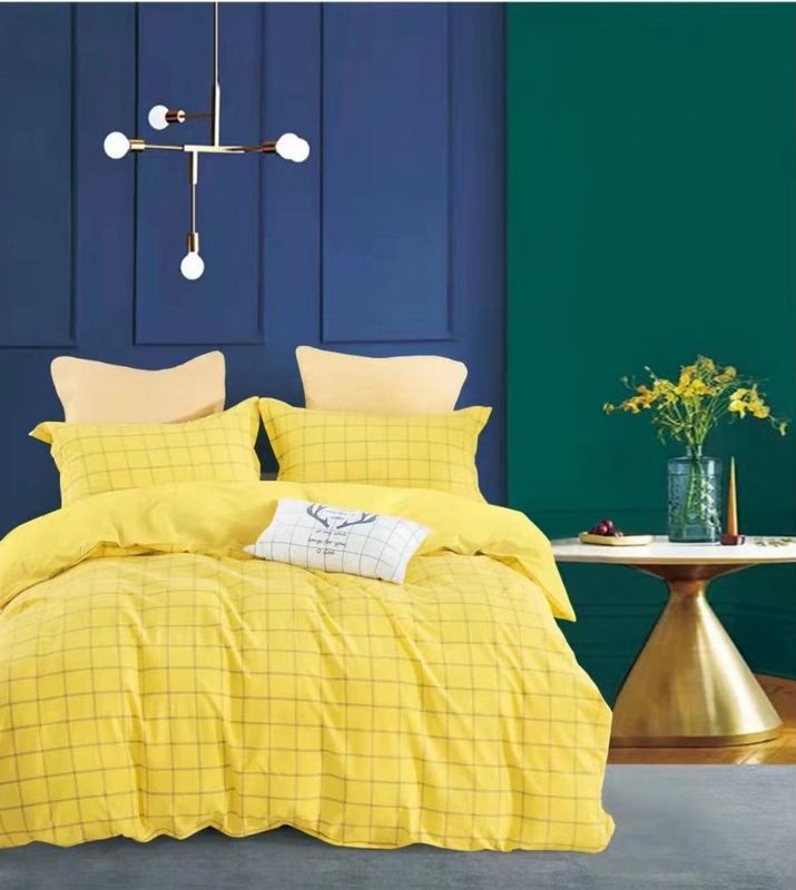 Le fil coloré de literie a teint le tissu de coton 150TC tous les draps-housse de literie de taille