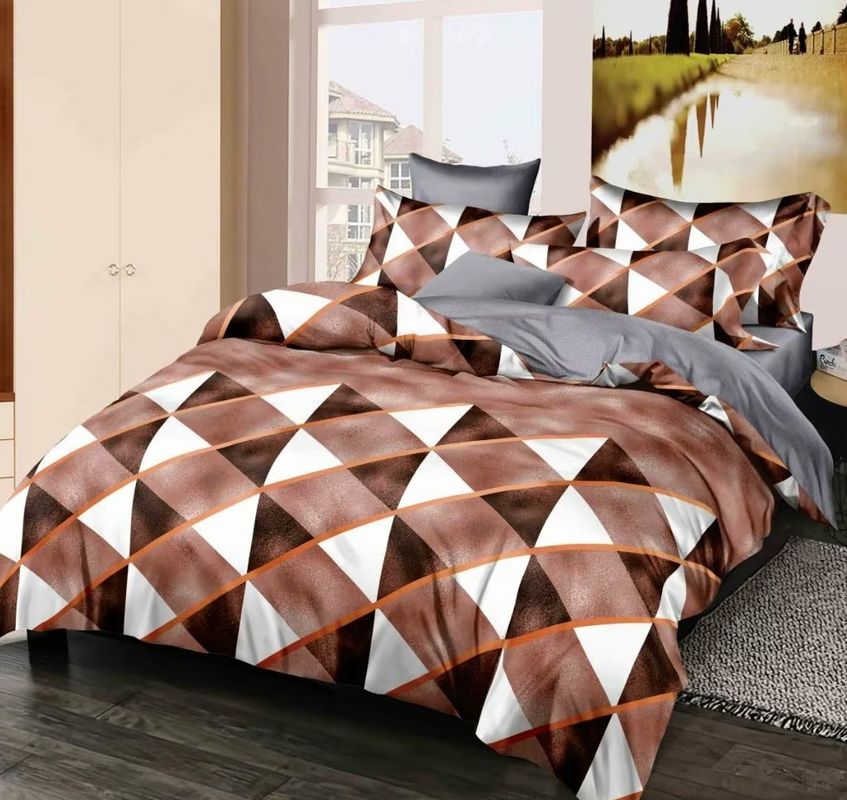 La literie à la maison de Microfiber de textile place le polyester 100% multi de tirage en couleurs 4 PCs taie d'oreiller et couverture de couette
