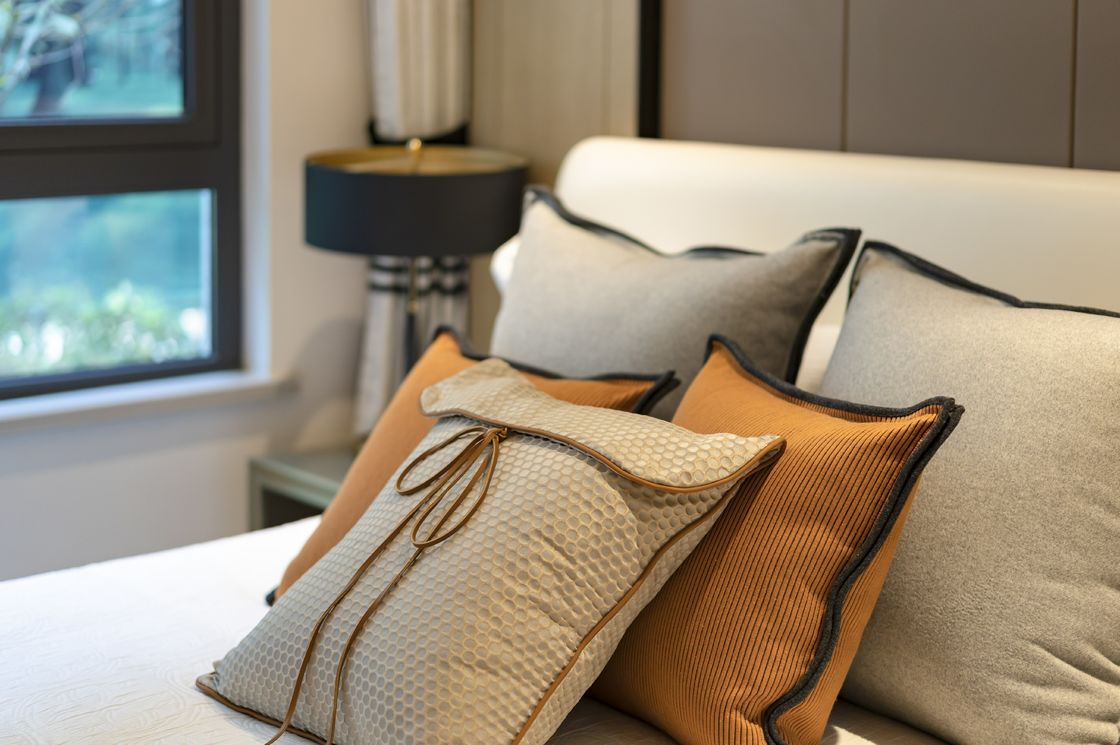 Le décor à la maison coloré amortit les coussins à la maison de décoration de rayure moderne